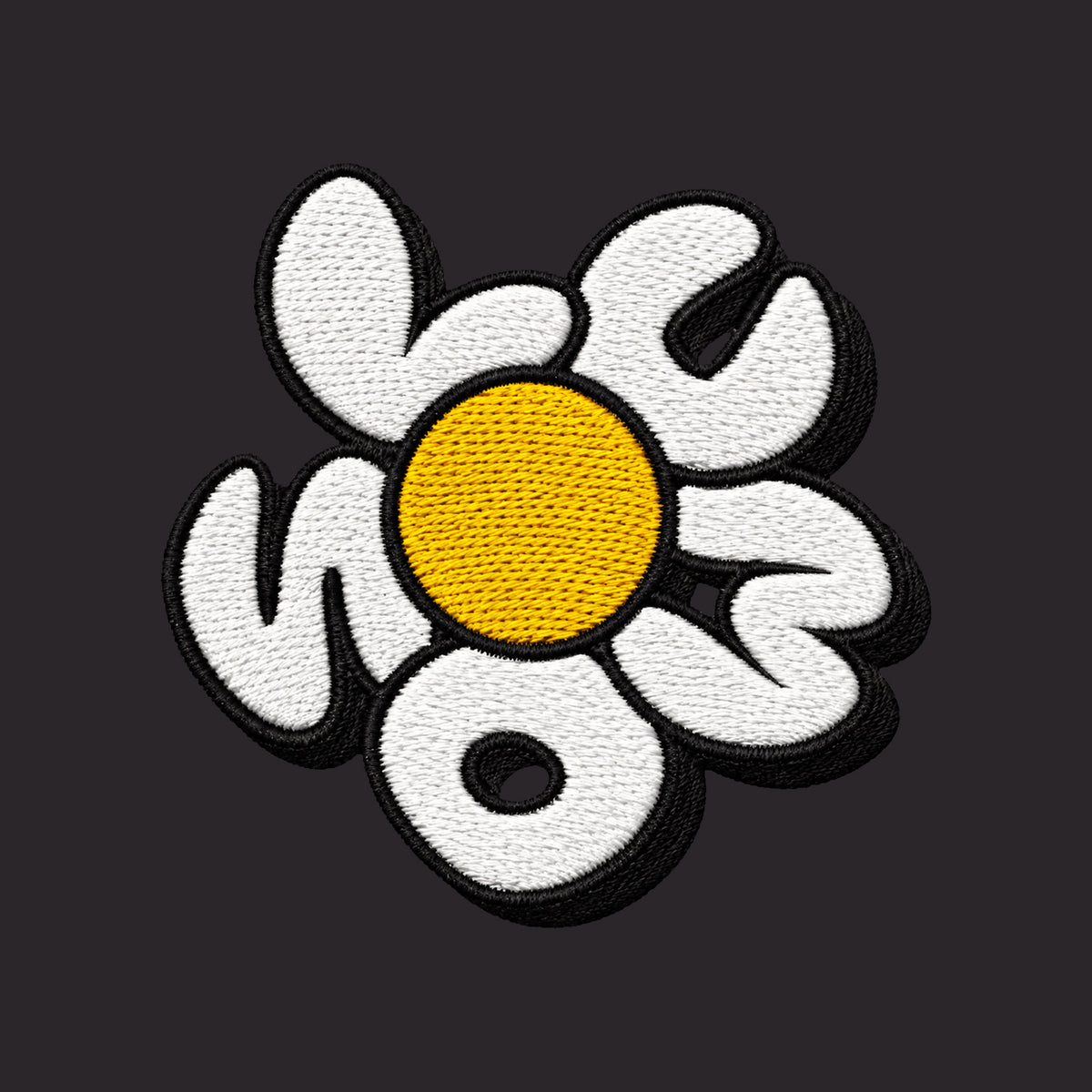 Daisy Pom Pom Beanie (Black)