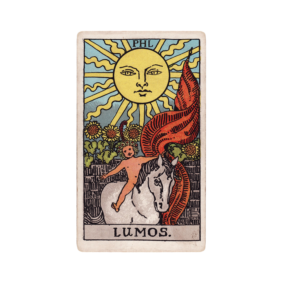 Lumos Tarot Ribbed Baby Tee (White)